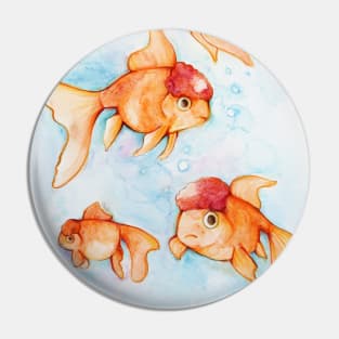 Fancy Oranda Goldfish Pin