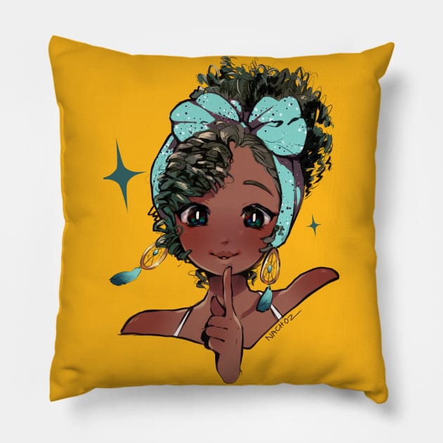 Curly n’ Cute Pillow by Nachoz