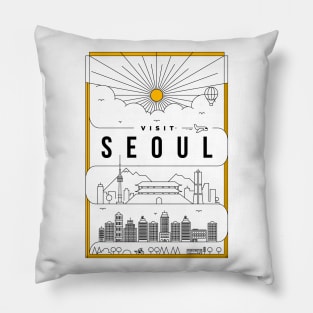 Seoul Minimal Lineal Poster Pillow