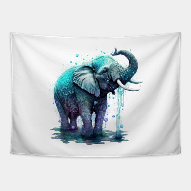 Watered elephant Tapestry by Newtaste-Store