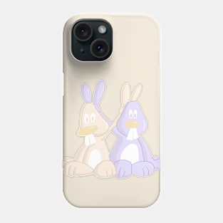 Victory Peace Rabbits Peach & Lilac Phone Case