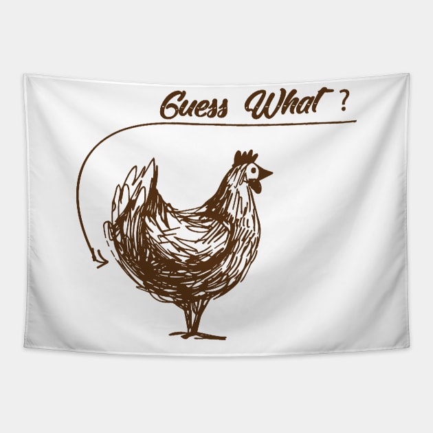 guess what chicken butt Tapestry by clownverty