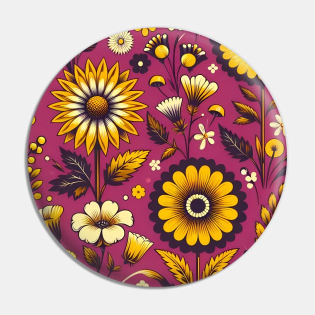 Yellow Flowers Pin by Jenni Arts