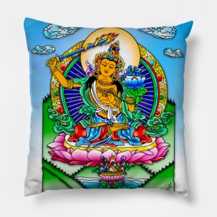 Manjushri, bodhisattva buddist art Pillow