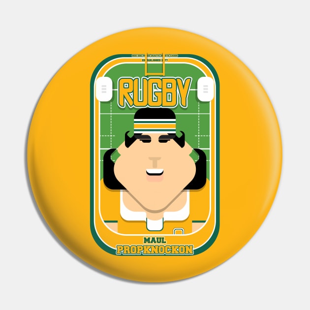 Rugby Gold and Green - Maul Propknockon - Amy version Pin by Boxedspapercrafts