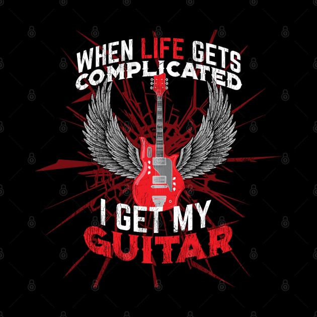 Guitar Player Design - Life is Complicated by Vector Deluxe