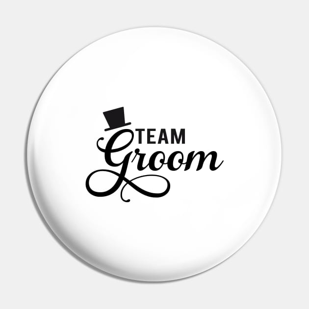 Team Groom t-shirt Pin by beakraus