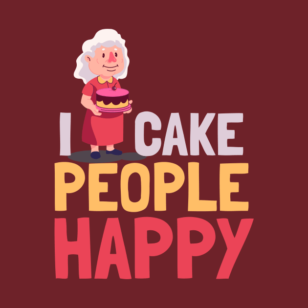 Funny and cute pastry cake grandma design for baking lovers by emmjott