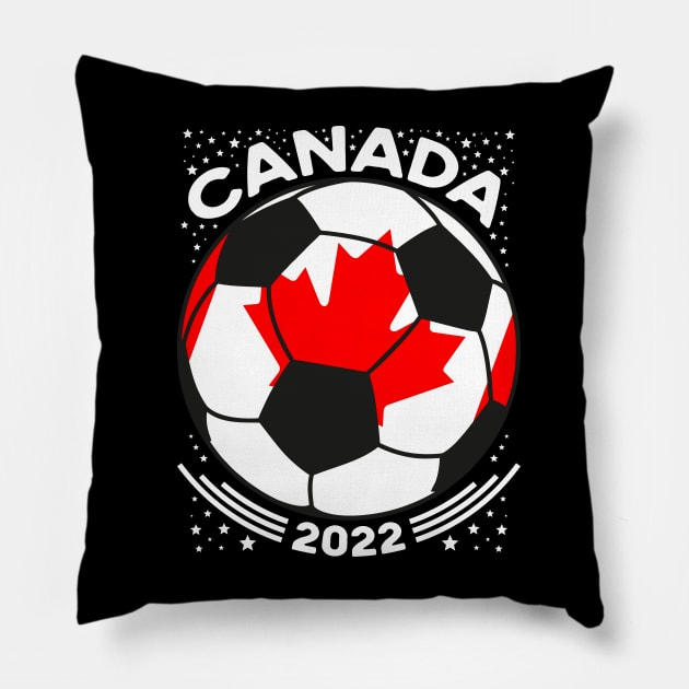 Canada Flag Soccer Football Team Pillow by mcoshop