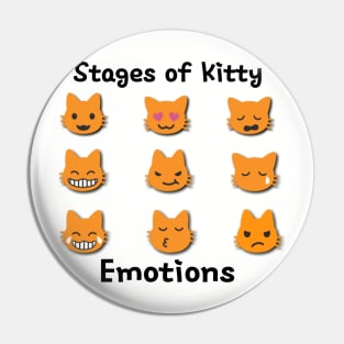 Stages of Kitty Emotions Pin