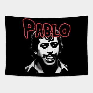 Pablo Escobar Horror Punk Band Aesthetic | Dark Rebellion Graphic Tapestry