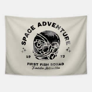 Space Traveller Fish Vintage Design Tapestry