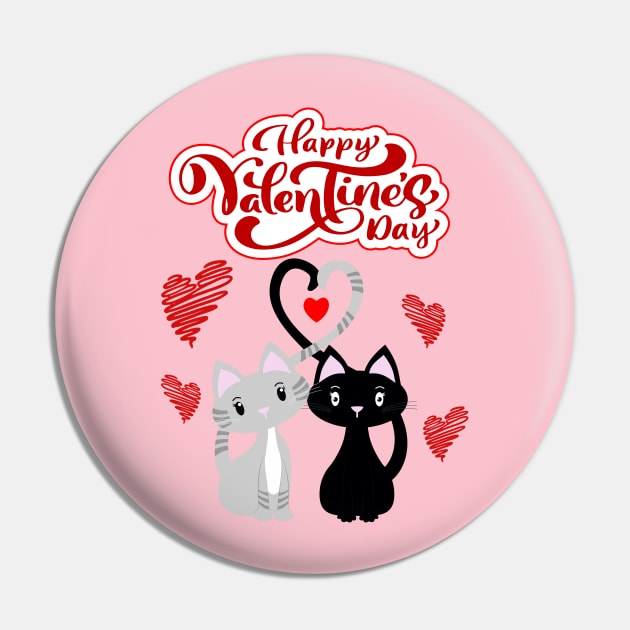 Happy Valentines Day Valentine gift Pin by Barts Arts