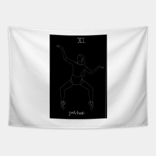 Justice Tarot Card Tapestry