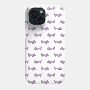 Lavender Dachshund Pattern Phone Case