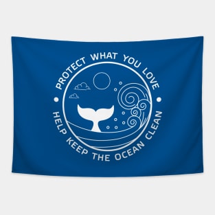 Protect whale and ocean Tapestry