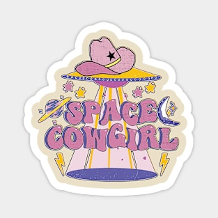 Vintage Space Cowgirls Party Rodeo Magnet