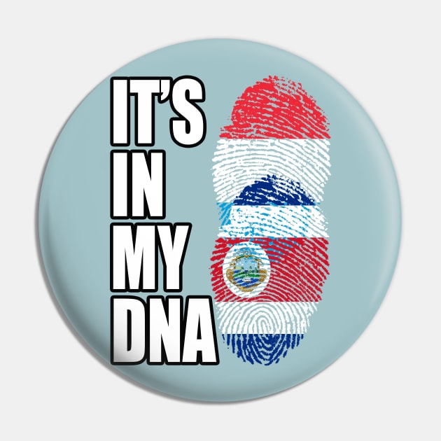 Luxembourgish And Costa Rican Mix Heritage DNA Flag Pin by Just Rep It!!