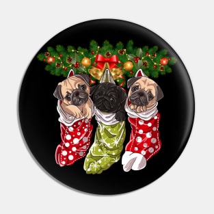 Pugs Socks Christmas Gifts Dogs Lovers Pin