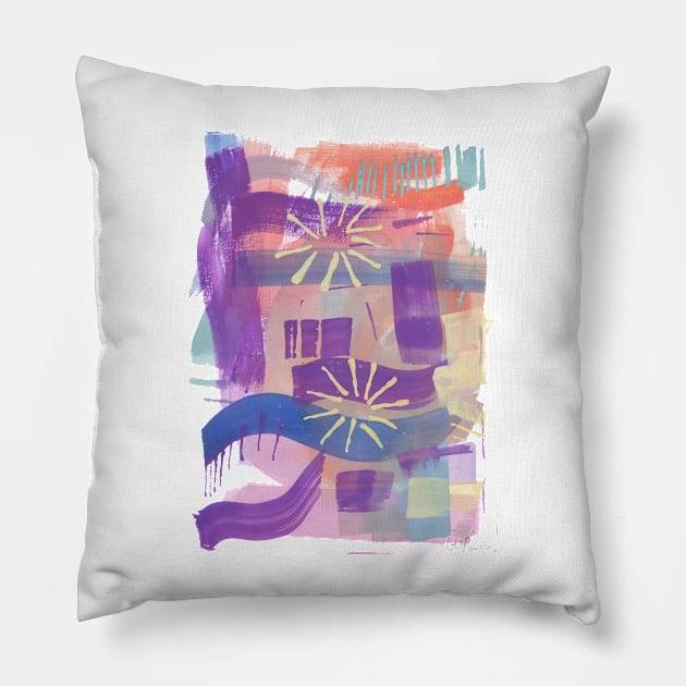 Stary Abstract Pillow by Colzo Art