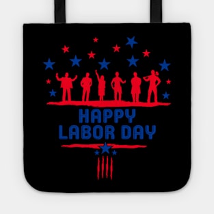 Happy Labor Day American Flag Holiday T Shirt Gift Tote