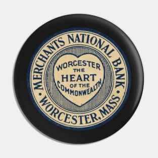 1928 Merchants National Bank Logo - Worcester, Massachusetts Pin