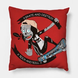 Skate and Destroy Pillow