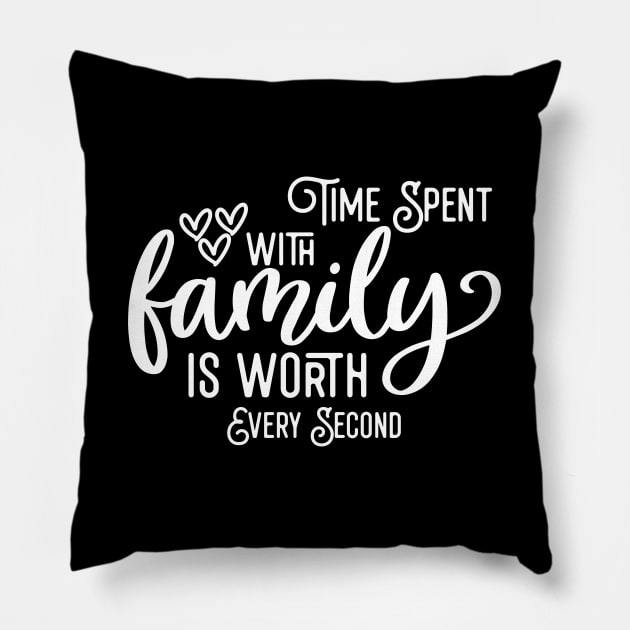 Time Spent With Family Is Worth Every Second Pillow by Astramaze