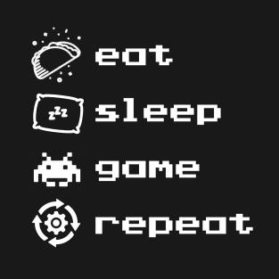 Eat Sleep Game Repeat T-Shirt