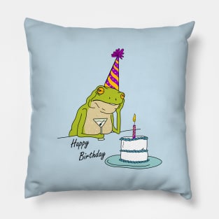 Happy birthday and frog Pillow