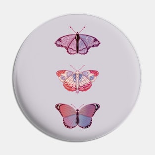 Three butterflies (vertical) Pin