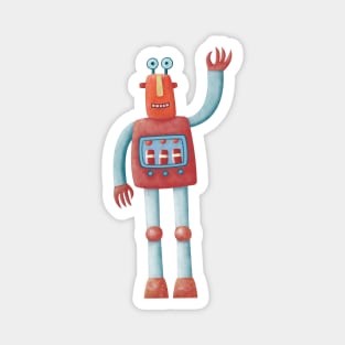 Retro Robot Magnet