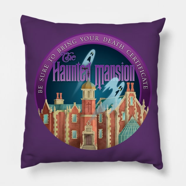 The Haunted Mansion Pillow by Rosado