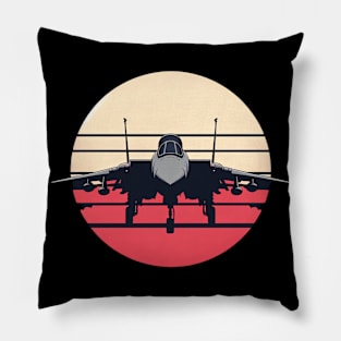 F14 Tomcat Fighter Jet Sunset Pillow