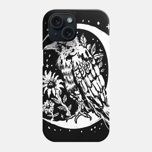 Raven Moon, Witchy, Gothic, Punk Phone Case by LunaElizabeth