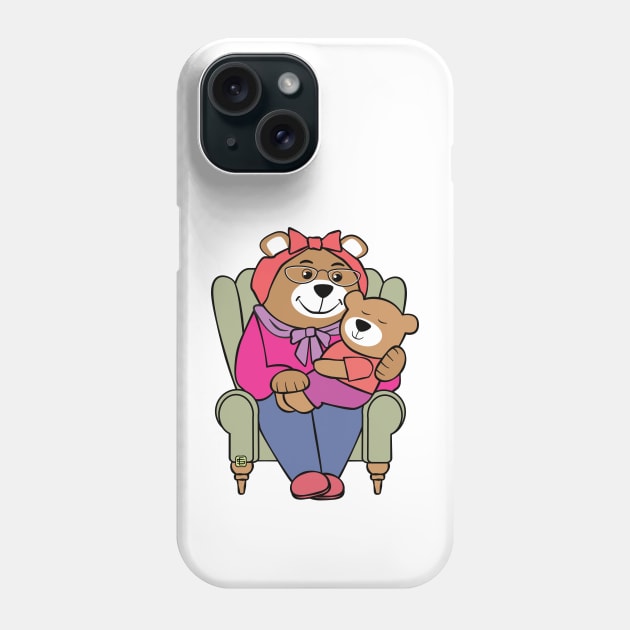 Grandma Bear and Grandchild Phone Case by Sue Cervenka