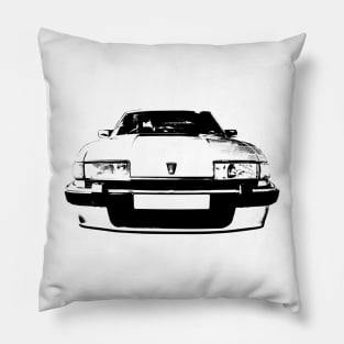 Rover SD1 1980s British classic car monoblock black and white Pillow