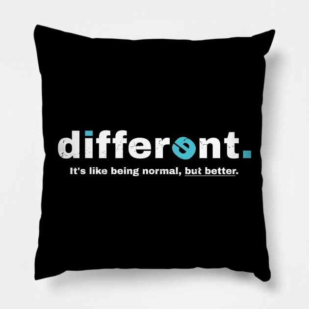 Different. be kind autism logo awareness month Pillow by FFAFFF