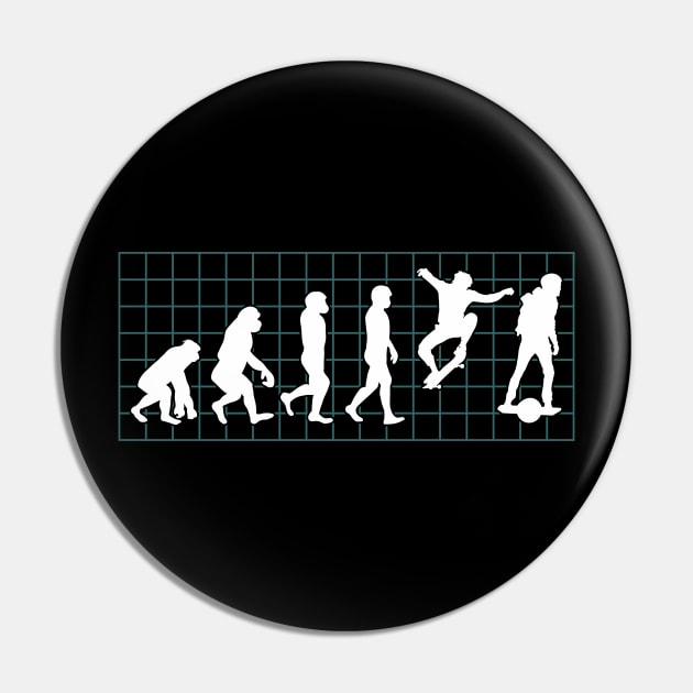 Evolution of Onewheel - Funny One wheel One Life Float Eskate Pin by Funky Prints Merch