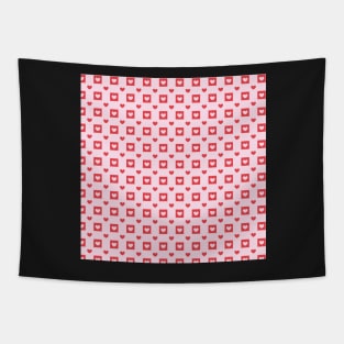 CUTE VALENTINES DAY VINTAGE RETRO PINK AND RED HEARTS AND STRIPES Tapestry