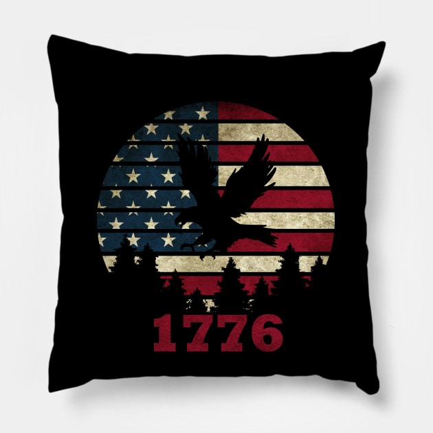 4th of July - Independence Day Pillow by valentinahramov