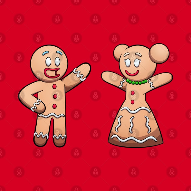 Gingerbread Man And Woman by TheMaskedTooner