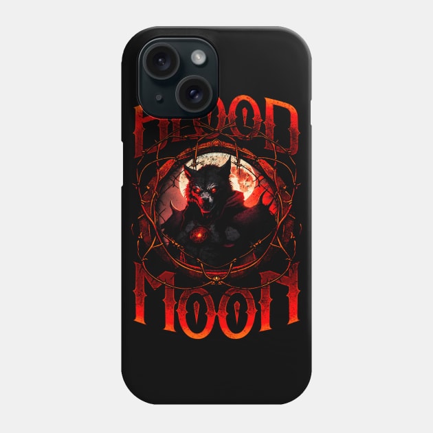 Bloodmoon Werewolf Streetwear Phone Case by Snoobdesignbkk