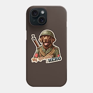 Labrador Retriever soldier Phone Case