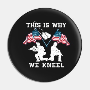 This Is Why We Kneel Patriotic Flags Pin