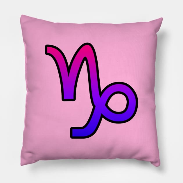 Capricorn Bi Pride Symbol Pillow by SillyStarlight