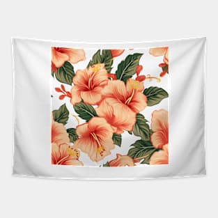 Hibiscus Flowers Pattern 3 Tapestry