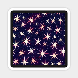 Watercolor Christmas Winter Snowflakes and Stars Magnet