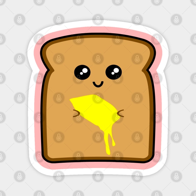 Cute Toast Magnet by LunaMay