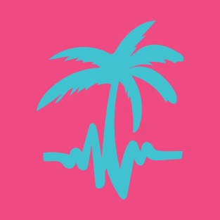 Palms and Wavs Logo Tee - Big Teal T-Shirt